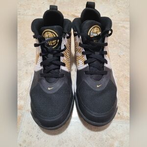 Nike Kids TEAM HUSTLE Sneakers Black and Gold